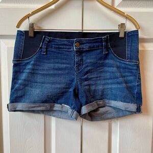 Isabel Maternity by Ingrid & Isabel Blue Denim Midi Shorts